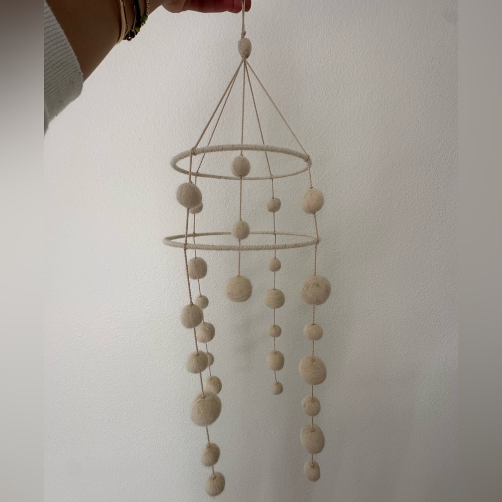 Cream Hanging Mobile for Kids